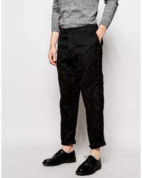 Pantaloni a righe verticali grigio scuro di Asos