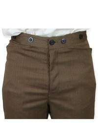 Pantaloni a righe verticali marroni