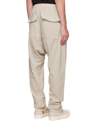 Pantaloni cargo beige di Rick Owens DRKSHDW