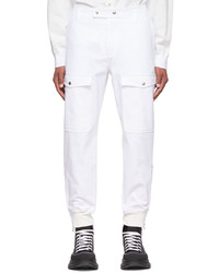 Pantaloni cargo bianchi di Alexander McQueen