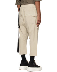Pantaloni cargo bianchi di Rick Owens DRKSHDW