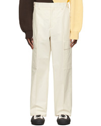 Pantaloni cargo bianchi di Jil Sander
