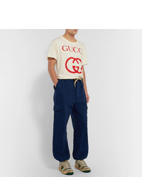 Pantaloni cargo blu scuro di Gucci