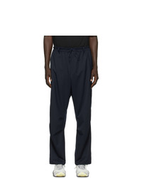 Pantaloni cargo di lana blu scuro di Y-3