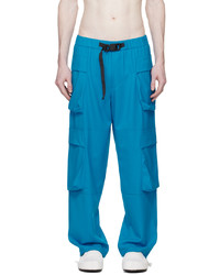 Pantaloni cargo di lana blu di Bonsai