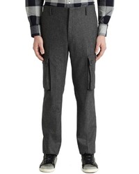 Pantaloni cargo di lana grigio scuro