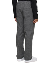 Pantaloni cargo di lana grigio scuro di Helmut Lang