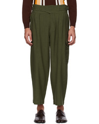 Pantaloni cargo di lana verde scuro di Beams Plus