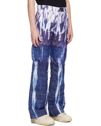 Pantaloni cargo effetto tie-dye blu di Amiri