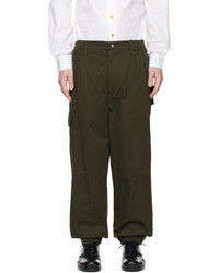 Pantaloni cargo ricamati verde scuro di Vivienne Westwood