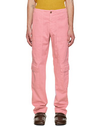 Pantaloni cargo rosa di Dries Van Noten