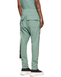 Pantaloni cargo verde menta di Rick Owens DRKSHDW