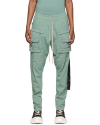 Pantaloni cargo verde menta di Rick Owens DRKSHDW