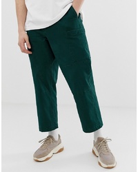 Pantaloni cargo verde scuro di ASOS WHITE