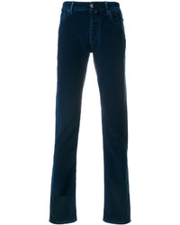 Pantaloni di cotone blu scuro di Jacob Cohen