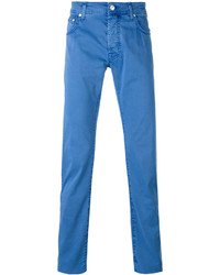 Pantaloni di cotone blu di Jacob Cohen