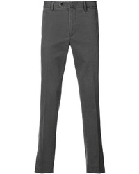 Pantaloni di cotone grigio scuro di Pt01
