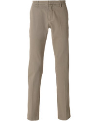 Pantaloni di cotone marrone chiaro di Dondup