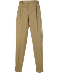 Pantaloni di cotone marrone chiaro di Paul Smith