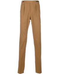 Pantaloni di cotone marrone chiaro di Pt01