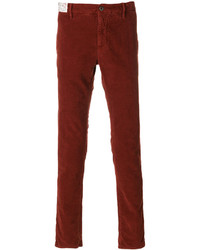 Pantaloni di cotone rossi di Incotex