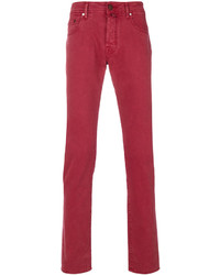 Pantaloni di cotone rossi di Jacob Cohen
