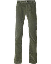Pantaloni di cotone verde oliva di Jacob Cohen