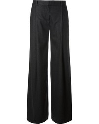 Pantaloni di lana a pieghe grigio scuro di Diane von Furstenberg