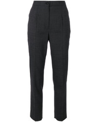 Pantaloni di lana a pieghe grigio scuro di Dolce & Gabbana