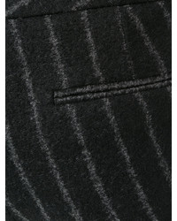 Pantaloni di lana a righe verticali neri di Fabiana Filippi