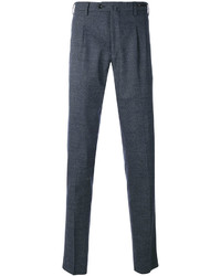 Pantaloni di lana blu scuro di Pt01