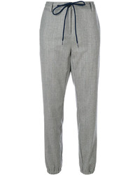 Pantaloni di lana grigi di Semi-Couture
