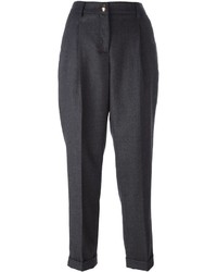 Pantaloni di lana grigio scuro di Class Roberto Cavalli