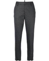 Pantaloni di lana grigio scuro di Dsquared2