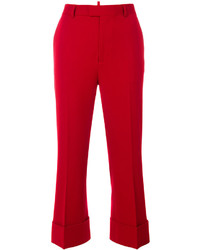 Pantaloni di lana rossi di Dsquared2