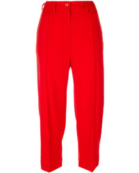 Pantaloni di lana rossi di MM6 MAISON MARGIELA