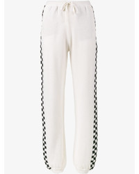 Pantaloni di lana scozzesi bianchi di Stella McCartney