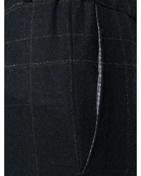 Pantaloni di lana scozzesi blu scuro di Stephan Schneider