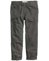 Pantaloni di lino grigio scuro
