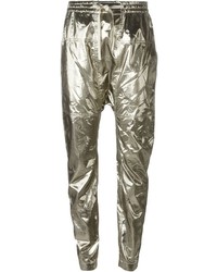 Pantaloni di seta argento di Isabel Marant