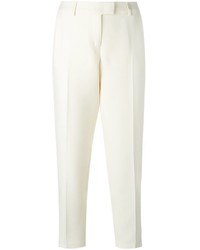 Pantaloni di seta bianchi di Fendi