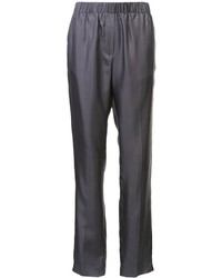 Pantaloni di seta grigio scuro di Vera Wang
