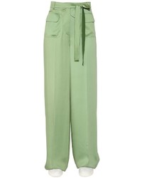 Pantaloni di seta verdi