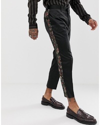 Pantaloni eleganti a fiori neri di ASOS Edition