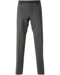 Pantaloni eleganti a pois grigio scuro