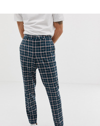 Pantaloni eleganti a quadri foglia di tè