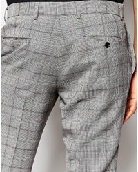 Pantaloni eleganti a quadri grigi