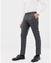 Pantaloni eleganti a quadri grigio scuro di Farah Smart