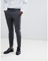 Pantaloni eleganti a quadri grigio scuro di Selected Homme