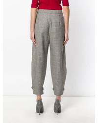 Pantaloni eleganti a quadri marroni di Stella McCartney